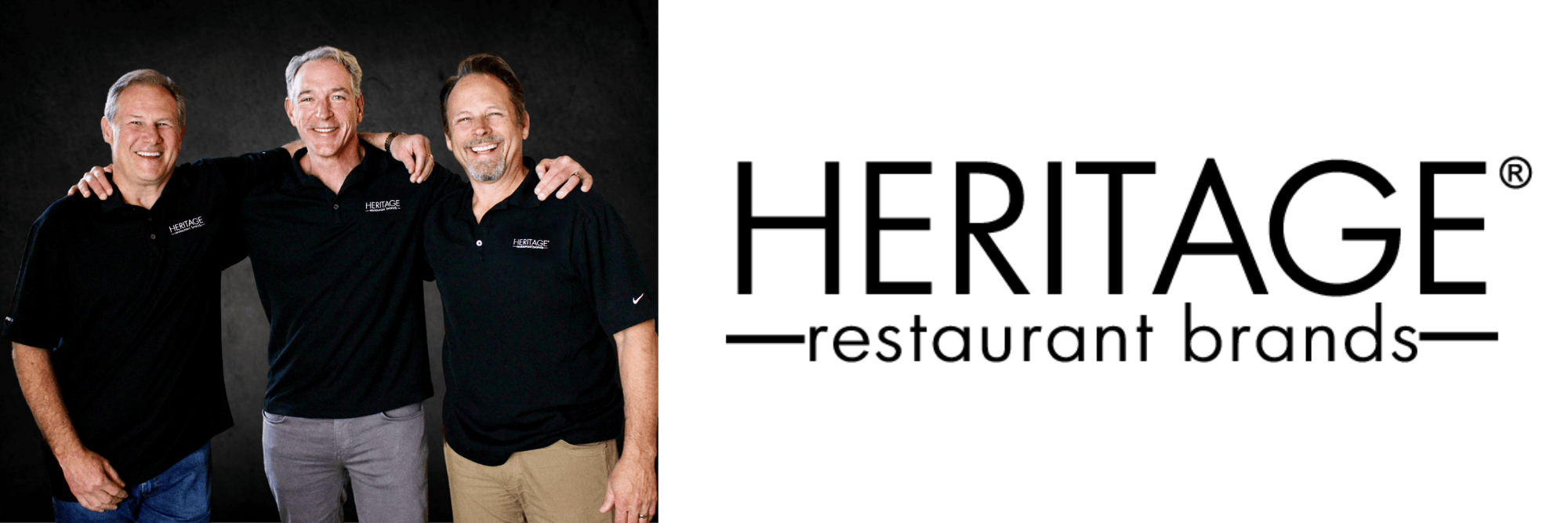 Three smiling people standing next to each other.